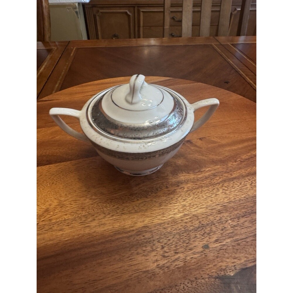 Vintage Chatham Fine China Platinum Rimmed Sugar Dish